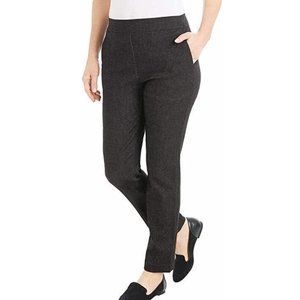 NWoT Dalia Women's Tummy Control Pull On Ponte Pants Black Size M $80 EE084